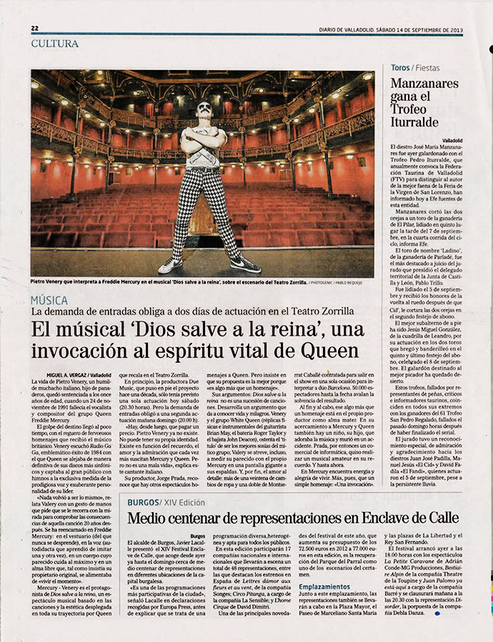 14 Settembre 2013, Miguel A. Vergaz - Diario de Valladolid