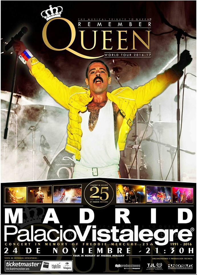 25° ANNIVERSARIO DELLA SCOMPARSA DI FREDDIE MERCURY "PALACIO ARENA VISTALEGRE" MADRID - SPAGNA