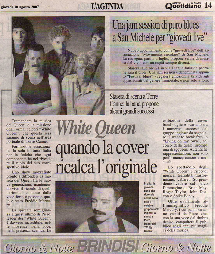 30 Agosto 2007, Quotidiano Brindisi